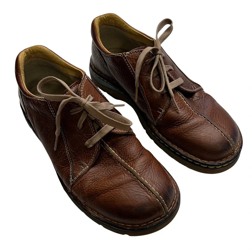 Dr. Martens Y2K Brown Leather Lace‎ Up Chunky Sole Oxford Shoes Men's Size 11